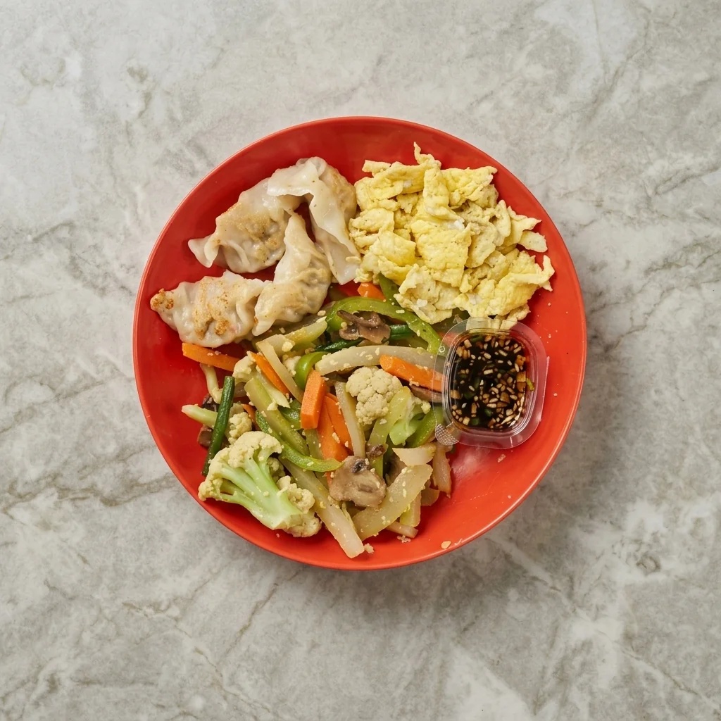 Pan-Fried Chicken Momo Meal